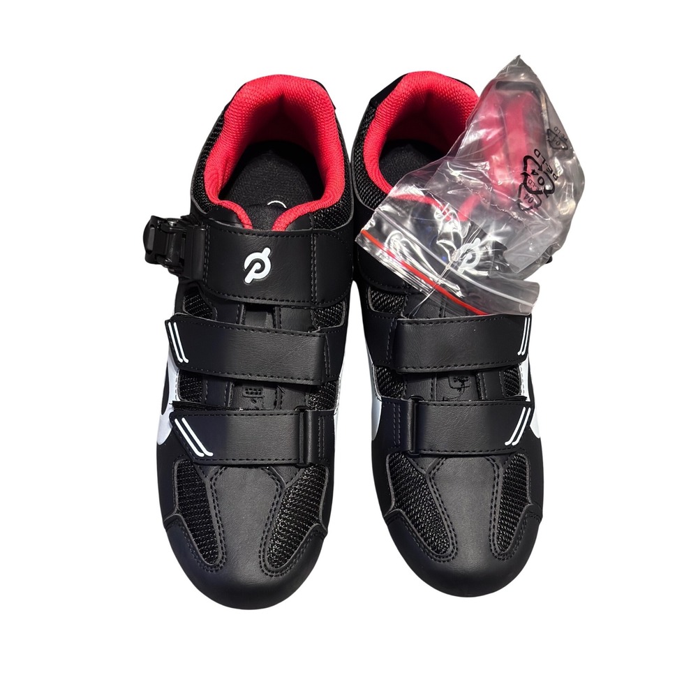 Peloton Cycling Shoes Unisex 42 Black White Red New PL-SH-B-42 Indoor Spin Cleat